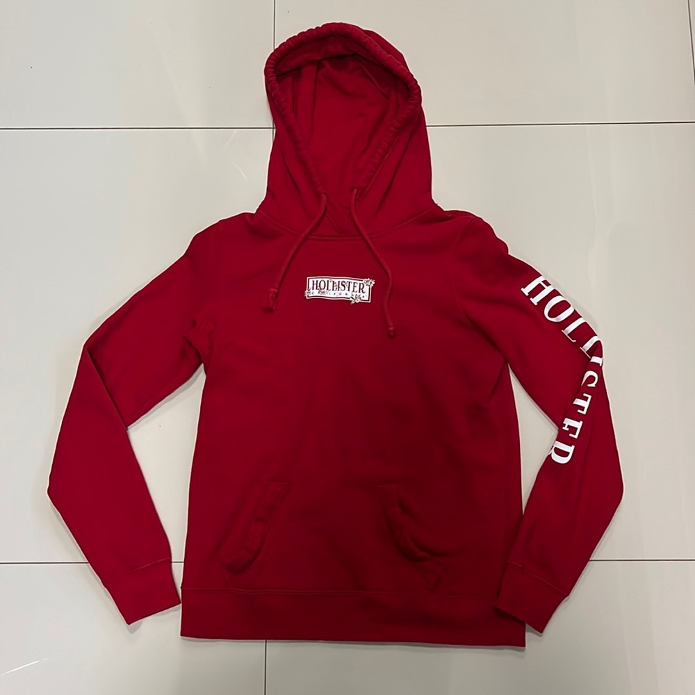 Cozy and comfortable red Hollister hoodie